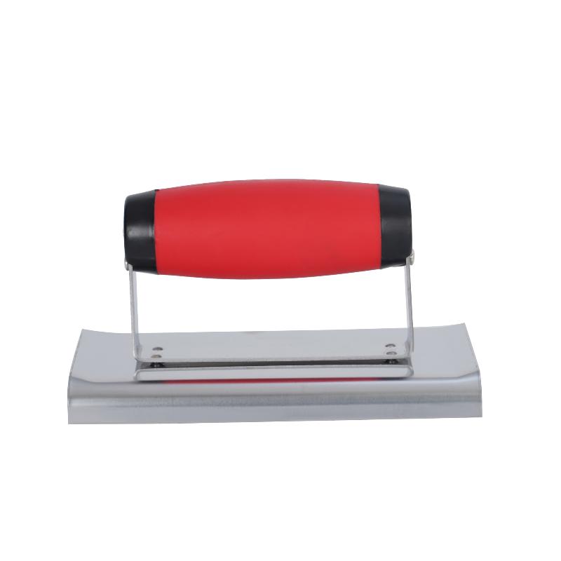 1Pcs Rubber Handle Plastering Trowel Concrete Trowel Drywall Tools Stainless Steel Corner Shaping Trowels Corner Tool