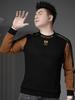 European Style Half-Turtleneck Base Shirt for Men, 2026 Autumn and Winter New Long-Sleeve T-Shirt with High-End Embroidered Sweatshirt for Men
