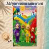Beach TowelTeletubbies Custom Name Text Personalized Soft Towel for Beach Pool Indoor Home Decor Gift