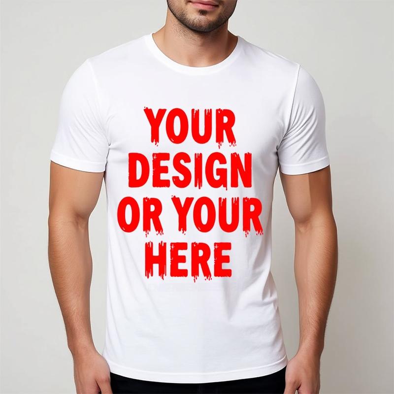 O-Neck Design Tee-shirt Add Your Own Message Workout T-shirt Brand Quick Dry T Shirt Trendy Breathable Your image Breathable S разноцветный