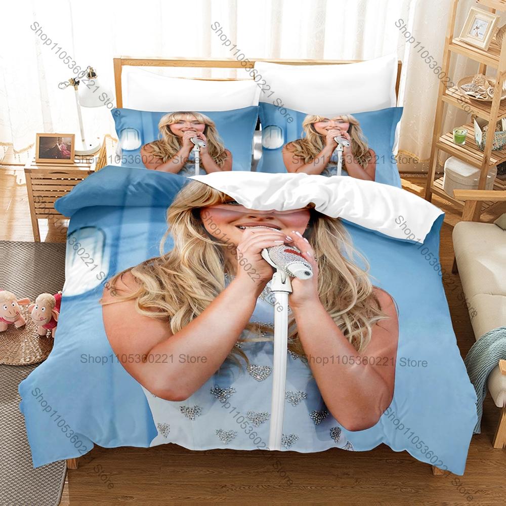 Personality Sabrina Carpenter New Bedding Set Music Star Print Duvet Cover Pillowcase Bedroom Home Decor For Fans Music Artist T