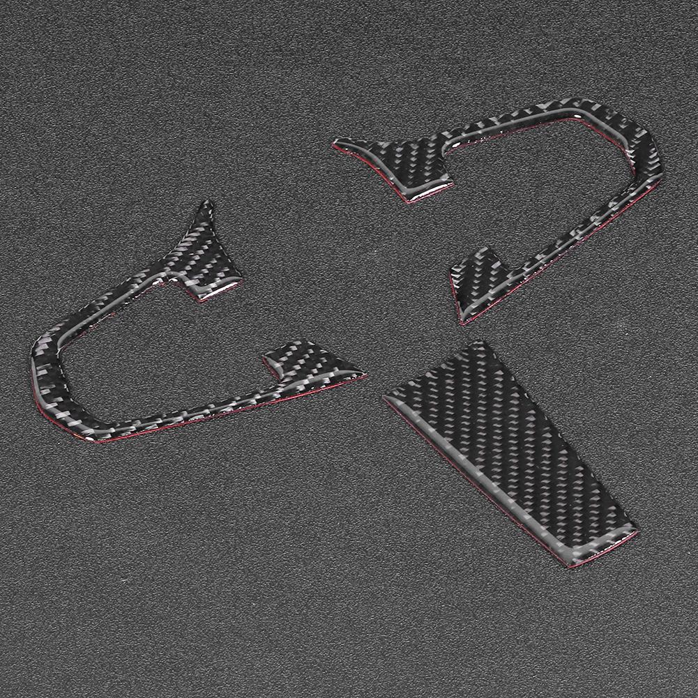 3 Adet Set Karbon Fiber İç Mekan Direksiyon Simidi Trim 5 Serisi G30 için Uygun