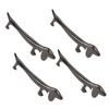 4 PCS Chopstick Rest Zinc Alloy Plating Reusable  Dinner Spoon Stand for Holding Spoon Fork