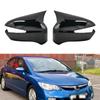 1 Pair Side Rearview Mirror Cap Wing Mirror Cover for Honda Civic 8th 2005 2006 2007 2008 2009 2010 2011