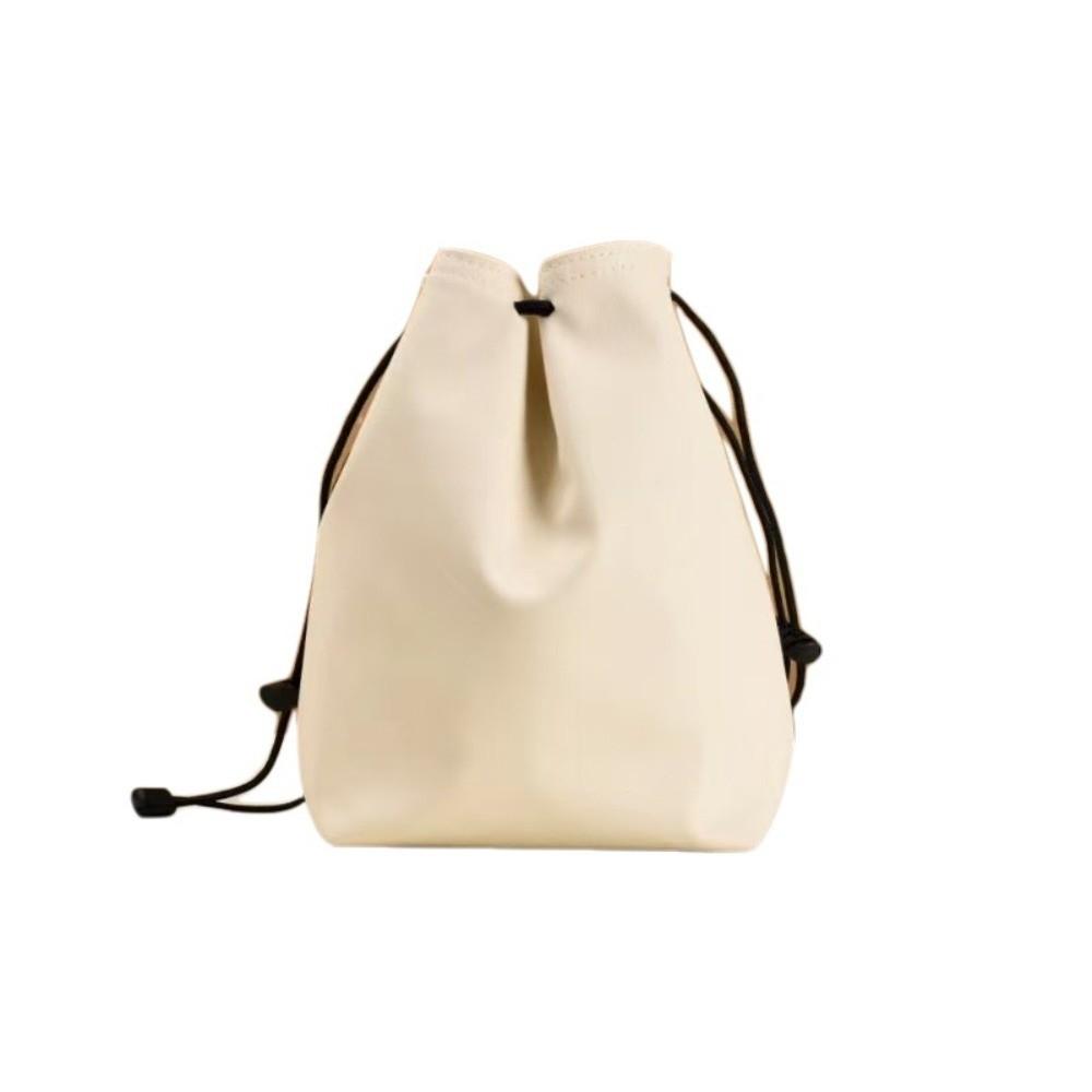 Sac de rangement pour appareil photo en cuir PU Anti-rayures Polyvalent Portefeuille à cordon de serrage Anti-poussière Antichoc Sac de rangement pour maquillage et rouge à lèvres