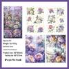Yuezhen Rose Die-Cut Waterproof PET Journal Stickers - Creative Floral Designs