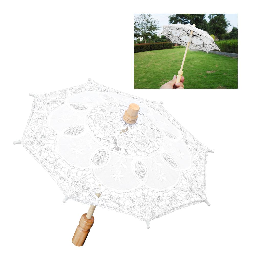 Schöner handgefertigter kleiner Schirm für Bühnenauftritte, Spitzenschirm, Hochzeitsdekoration