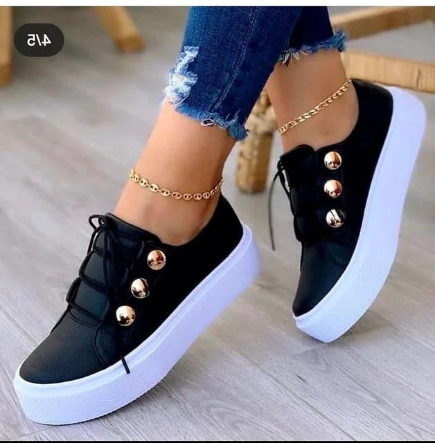 Fashion Women Casual Sneakers Woman Fashion Spring Leather PU Sneakers Female Platform Vulcanize Shoes
