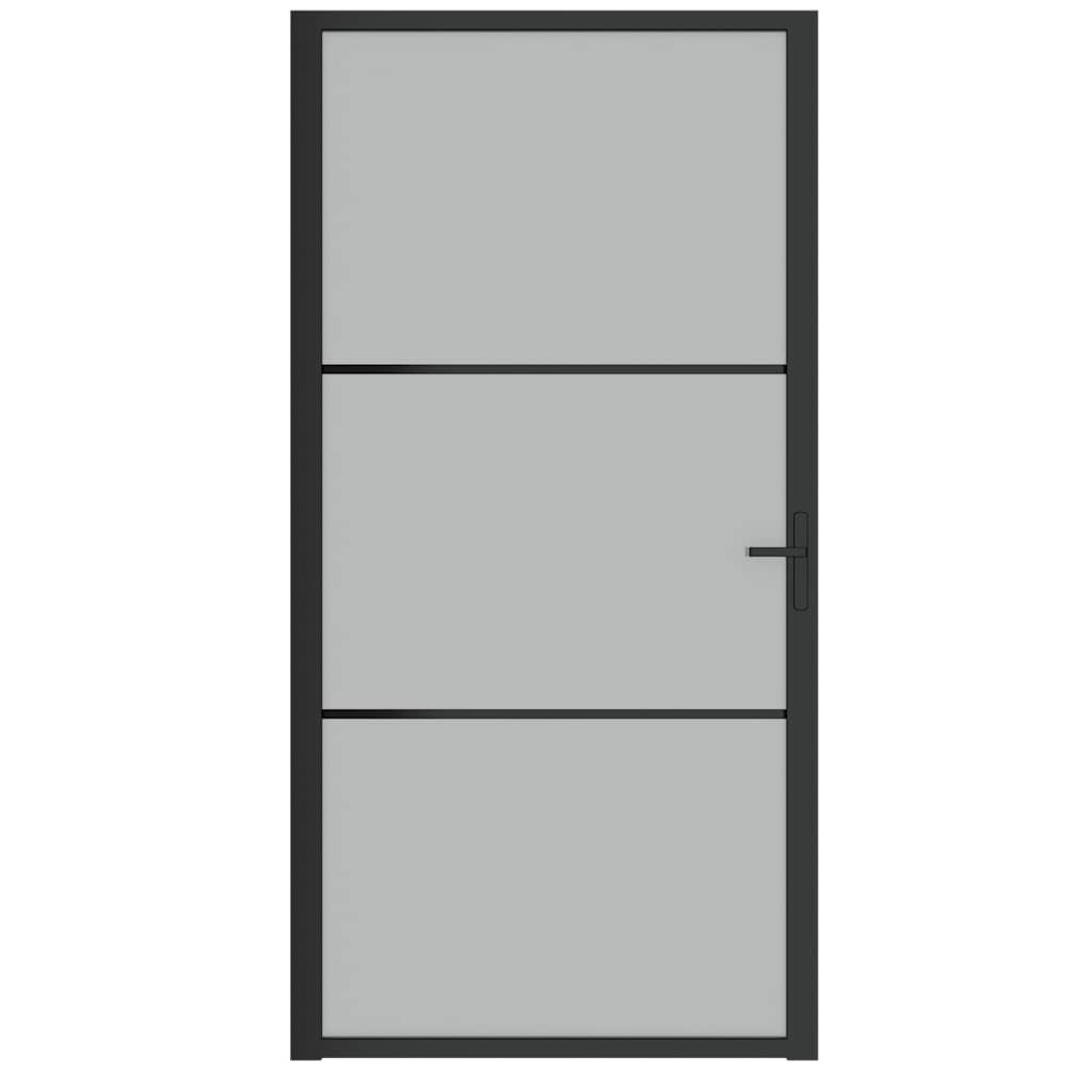 Vidaxl Interior Door, 102.5X201.5 Cm, Black, Glass and Aluminum