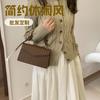 Fashion Small Square Bag Solid Color Shoulder Bag Casual Retro Messenger Bag Popular Women's Bag