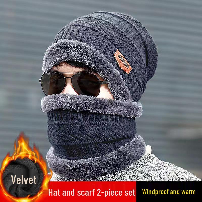 Men's Winter Warm Knit Hat with Ear Protection for Middle-aged and Elderly