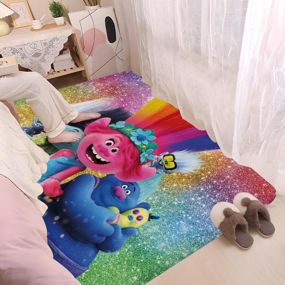 Cartoon T-Trolls Bathroom Mat Kids Room Bedroom Decoration Balcony Anti-Slip Doormat Living Room Welcome Rug