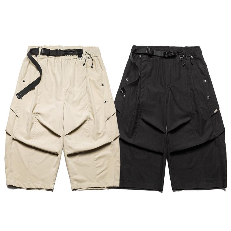 Fashion Summer Calf-length Pants for Men Clothes Thin Casual Elastic Waist Short Pants