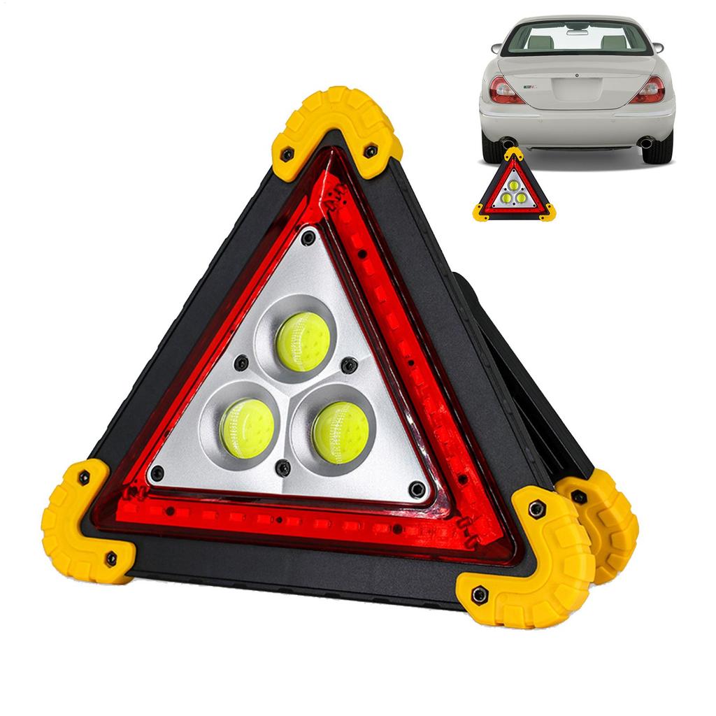 3 in 1 Solar Emergency Warning Triangle Light Portable Safety Breakdown Alarm Lamp for Camping Car Travel