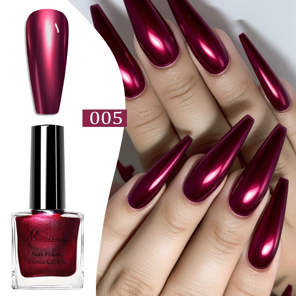 Color Metal Mirror Effect Nail Polish Quickly Drying For Nail Art Decoration DIY Manicure Design Tools Glitter Polish