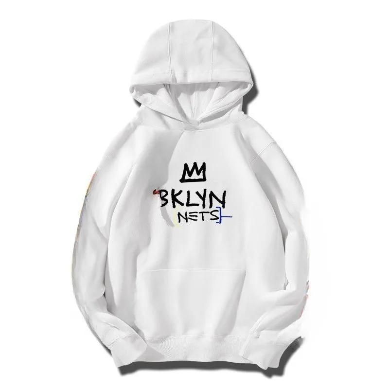 Brooklyn Nets City Edition Tištěná Mikina Mikina Pánská Dámská Módní Značkový Design Pulovr Pánské Fleecové Mikiny