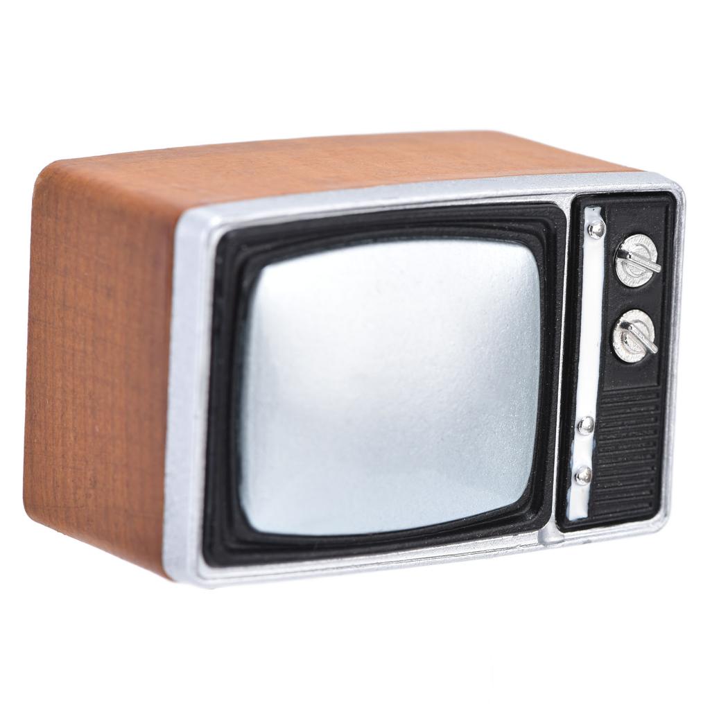 Puppenhaus Fernseher Niedlicher Stil Lebendiges Aussehen Langlebig Klein Kompakt Interessantes Lustiges Spielzeug für Esszimmer Geschenk