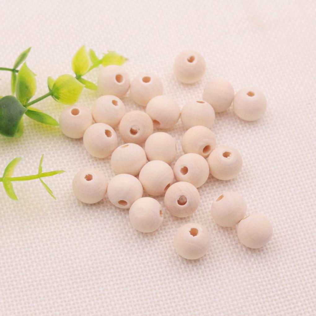 Plain Natural Unfinished Wooden Beads Choice of Size Jewellery, Dolls