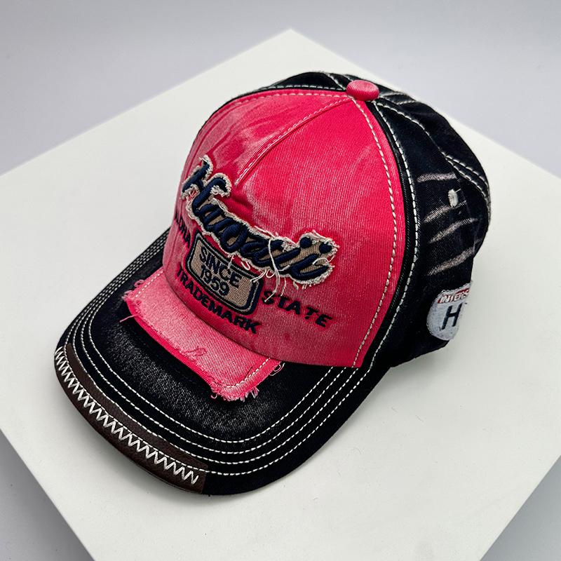 Washing For Men And Women Baseball Caps Cotton Snapback Hats Embroidery Latest All-Match Fashion Letter Print Leisure Distressed Korean Style