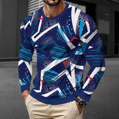 Men's Long Sleeved Casual Fashionable Simple Style Fashionable Versatile Comfortable Casual Plus Size Men's T-shirt