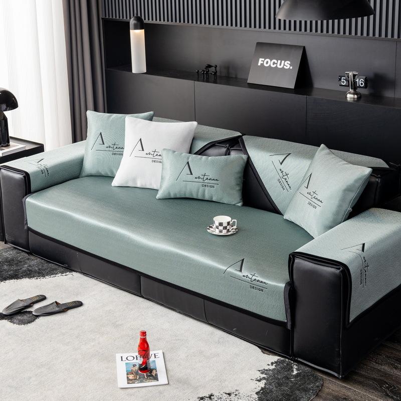 New Ice Silk Sofa Cushion Summer Mat Non-Slip Seat Cushion Summer Living Room Leather Sofa Cover Cover Cloth Towel