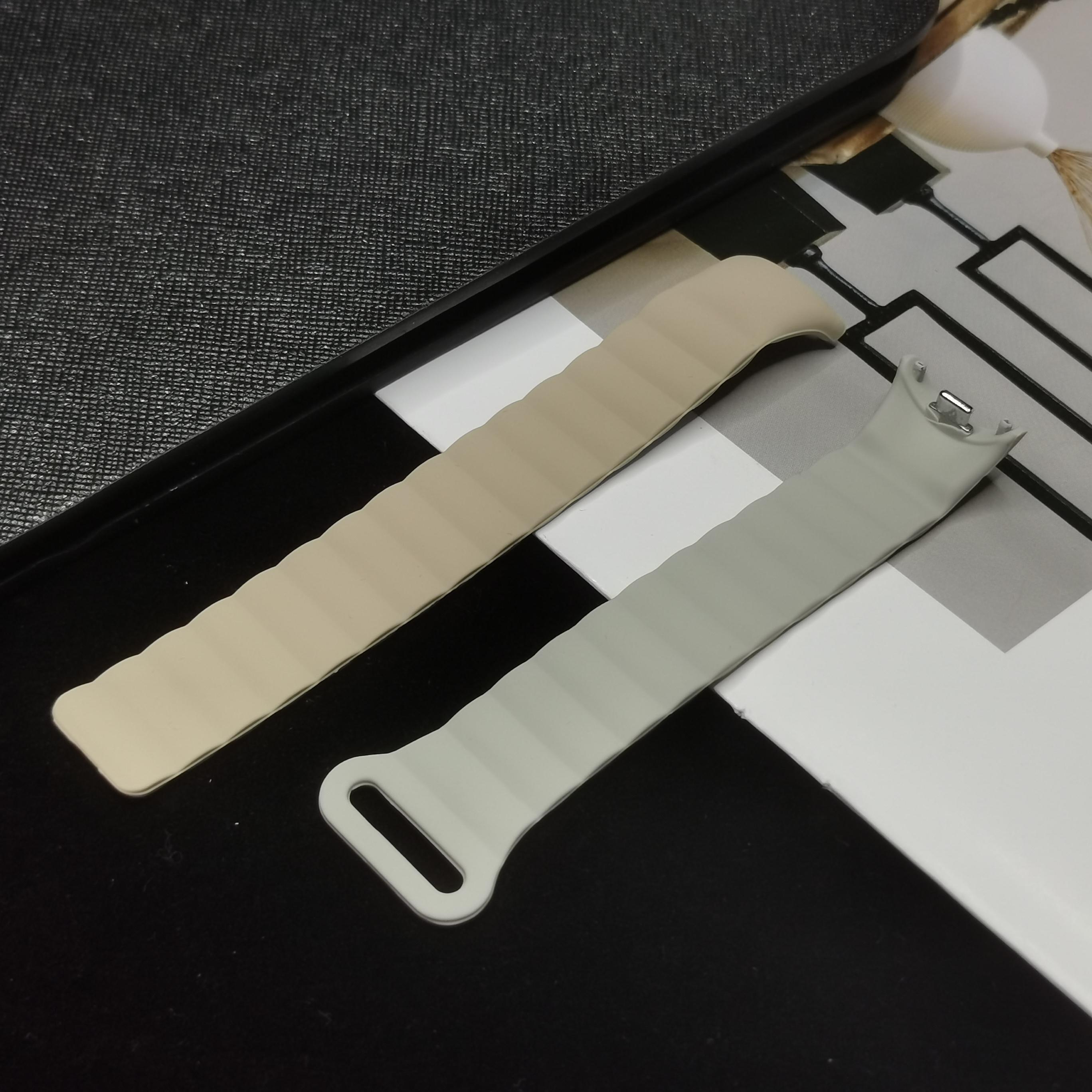 

Магнитная петля для Mi Band 8, силиконовый спортивный ремешок для часов для Xiaomi Mi Band 8, NFC Correa, браслет, металлический интерфейс for Miband 8 белый/бежевый