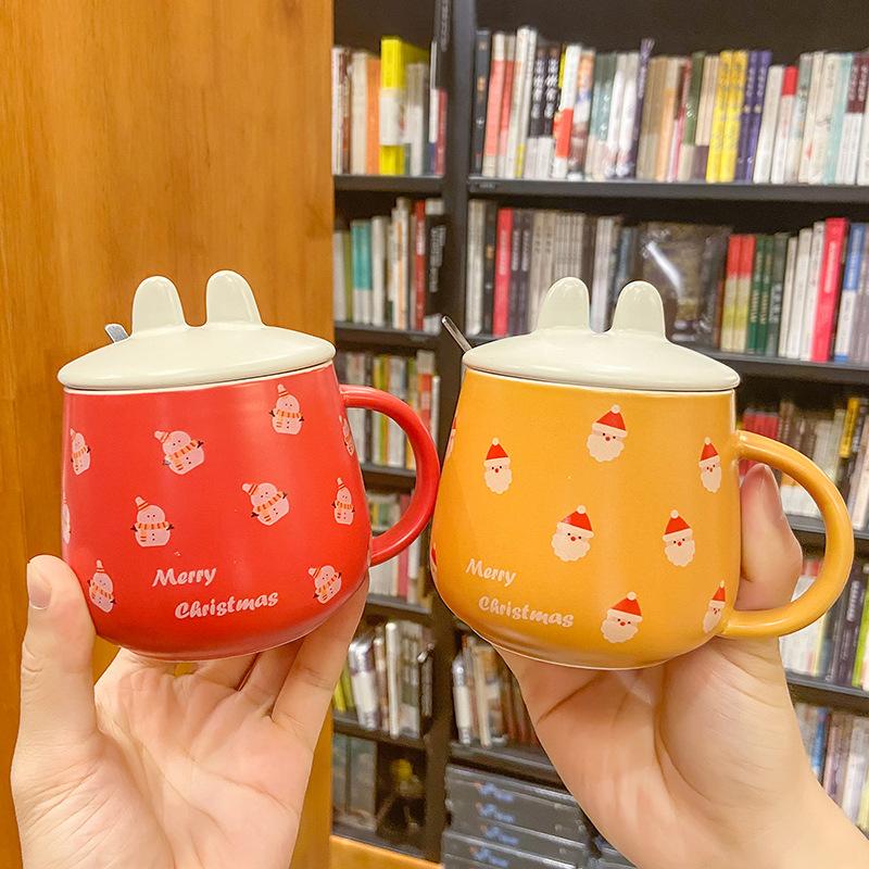 Anime Mug Set Simple Christmas Mug Cup for Coffee Original Breakfast Cups Ceramic and Pottery Cute Mugs Free Shipping Drinkware