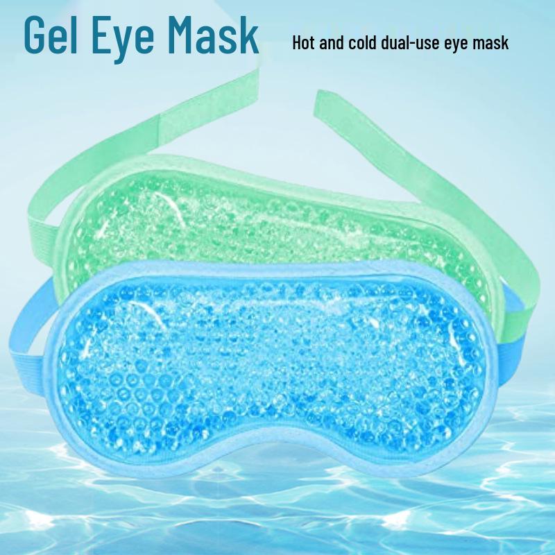 Plush PVC Gel Hot & Cold Eye Mask with Beads - In Stock