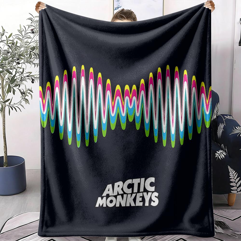 A-Arctic M-Monkeys Throw Soft Flannel Throw Summer AC Blanket Lightweight Cool Nap Blanket for Sofa Bed Couch Travel 75X95CM