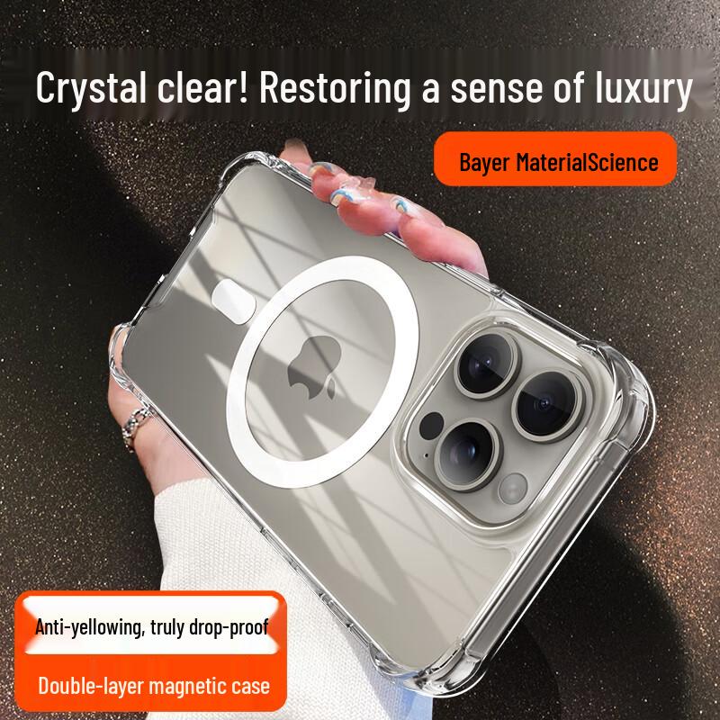 ESCASE Magsafe Clear Silicone Case for iPhone 15 Series