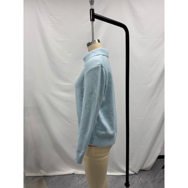 Women S Knitted Buttoned Lapel Loose Casual Long Sleeve Sweater