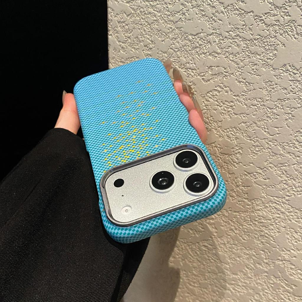 Kevlar Pattern Strong Magnetic iPhone 17 Case, Carbon Fiber Multi-color Magsafe Compatible with 16/15/14 Pro