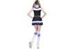 Costum Cosplay Cheerleader Negru Naissant Set Pompom & (M)