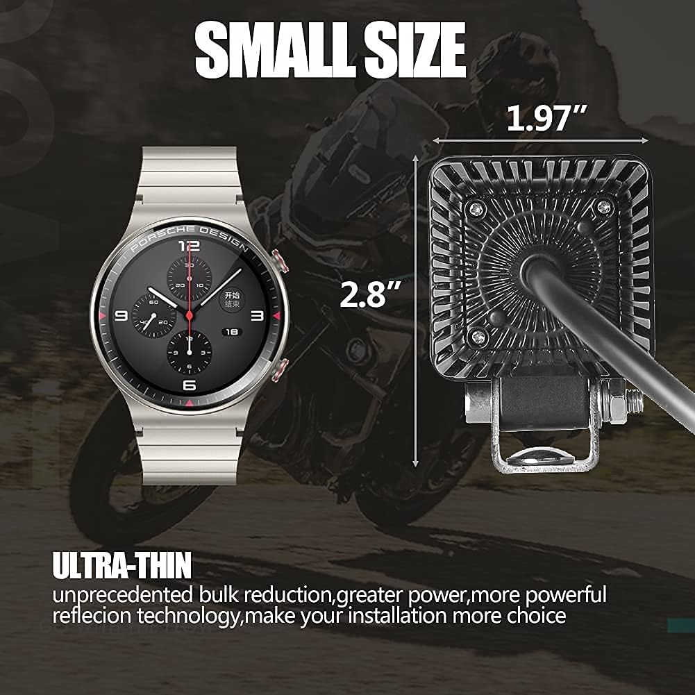 Motorcycle Fog Lights, 2'' Inch 27W Spot Mini Cube Work Driving Pod Lights For Offroad Trucks ATV UTV SUV 4X4 Pick Up Car Boat