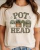 Pot Head Succulent Shirt, Funny Plant Lover Tee, Distressed Vintage Plant Shirt, Succulent Graphic Tee, Gardening Humor Gift