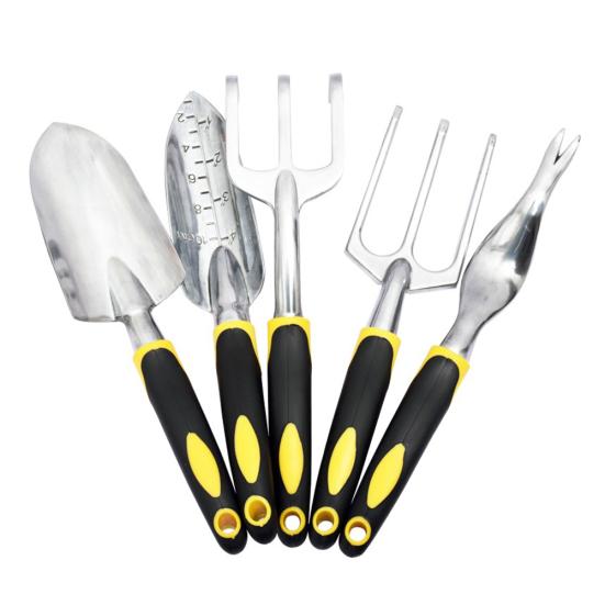 Non-slip Aluminum Alloy Flower Planting Shovel Rake Spade Fork Gardening Tools