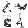 KRGNPLE Color: Black - 15-55mm Quantity: 4 Pieces Pipe Clamp Super Clamp Mini Clamp Pipe Clamp Camera Arm Python Clamp Pan Head Multi Clamp Adjustable
