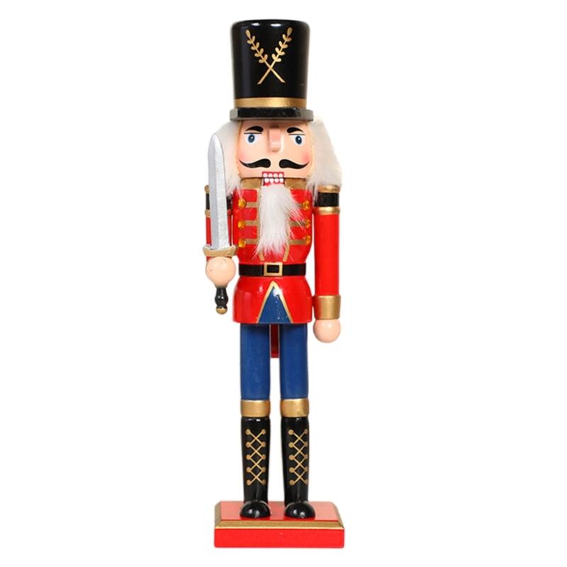 Colorful Soldier Christmas Soldier Dolls Decorations Soldier Wood Soldier Christmas Walnut Soldier Winter Table Toppers