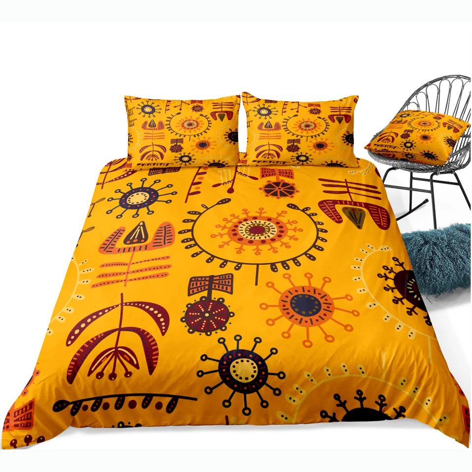 African Print Bedding Sets Bed Sets Duvet Cover Set Pillow Covers Luxury Bohemia Decoration Textile Bohemian Style NO Bed Sheet