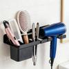 Space Saving Blow Dryer Hanger Wall Mounted Straightener Storage Rack Toilet Blower Holder  Desktop