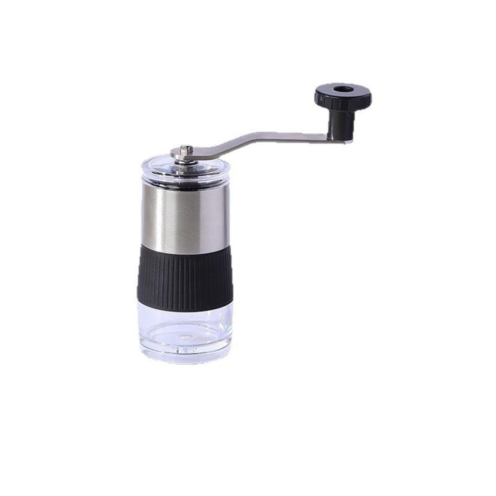 Manual Coffee Grinder with Ceramic Burr Core Adjustable Coarseness Effort-Saving Design Portable Bean Mill for Home/Office