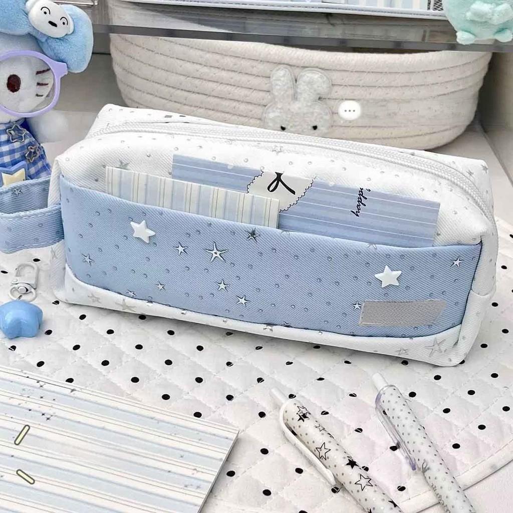 Student Fabric Pencil Case With Large Capacity And Simple Design For School Supplies