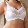 Elegantes atmungsaktives Bralette mit Spitzenbesatz für Damen in Übergröße