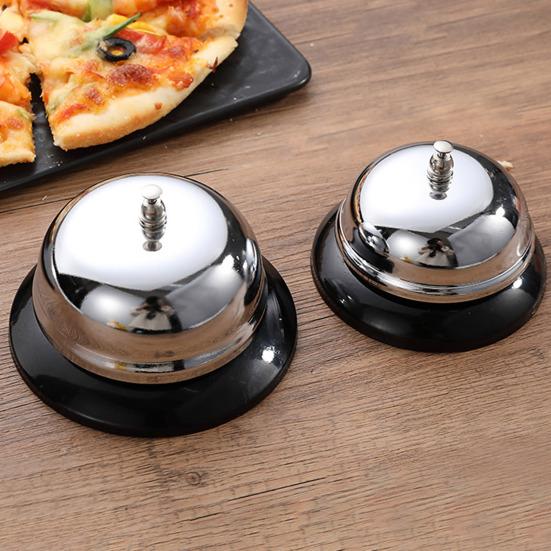 Metal Service Call Bell Clear Sound Front Desk Bell School Answer Bell for Kitchen Restaurant Bar Hotel Office