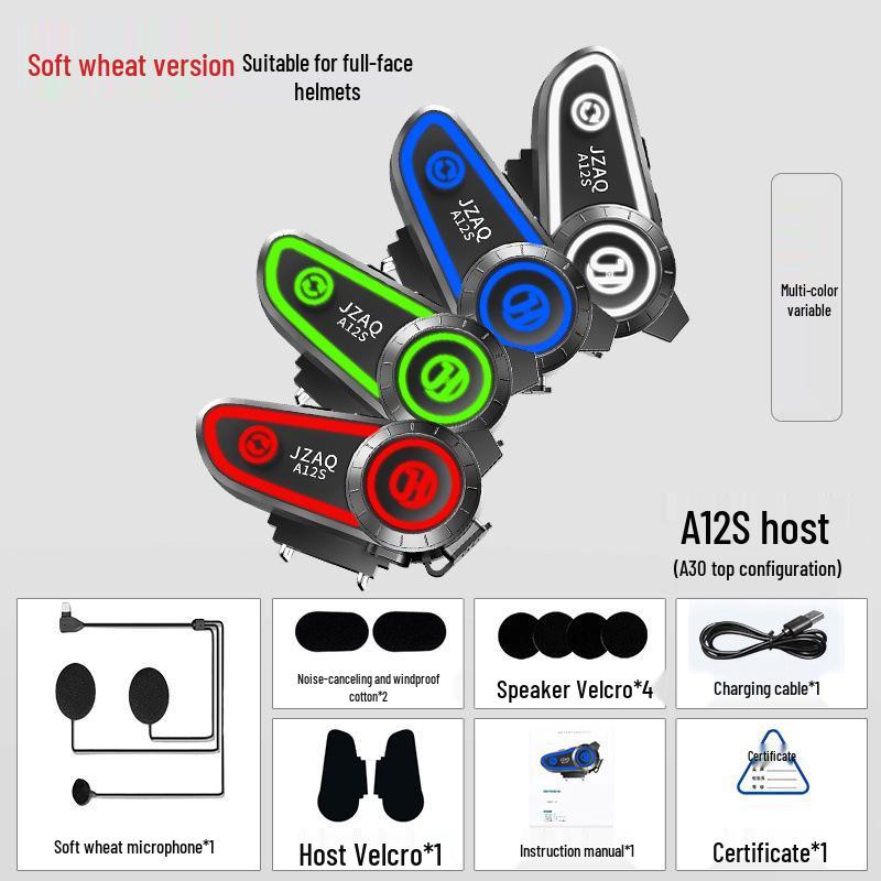 Bluetooth Cycling Helmet with Waterproof Noise Reduction and Long Battery Intercom