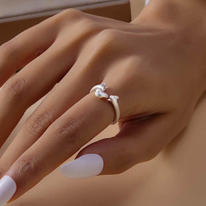 Quirky Dachshund Rings Adjustable Open Rings Stylish Hip Hop Finger Rings Versatile Punk Accessories for Women Girl