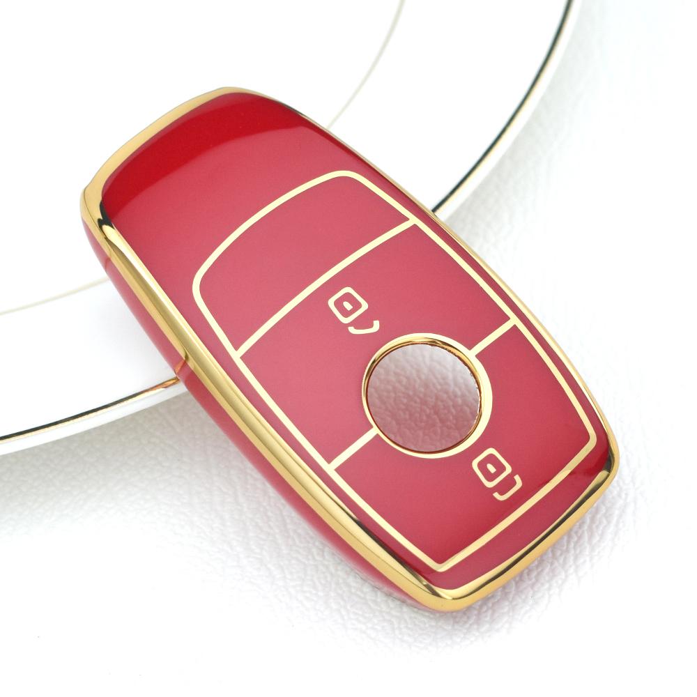 2 Buttons Tpu Car Key Case For Mercedes Benz A C E S G Class Glc Cle Cla W177 W205 W213 W222 X167 Amg Key Cover Keychain Set