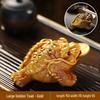 HANDUNYOU Golden Toad Tea Pet Ornament