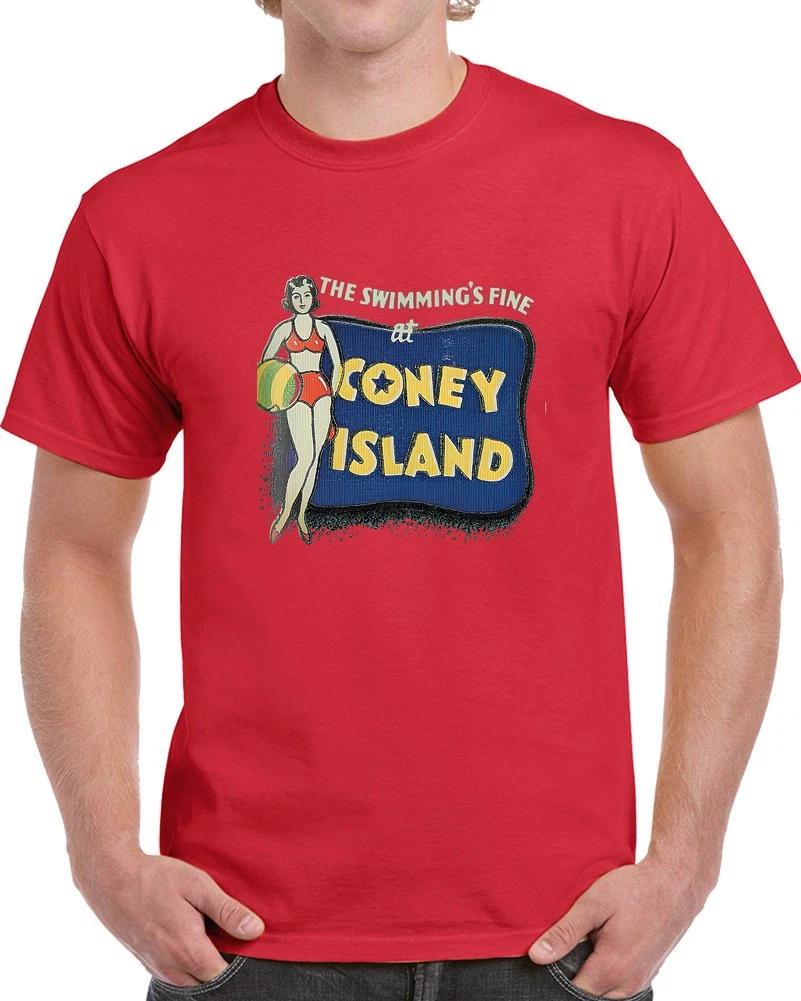 Vintage Coney Island Brooklyn New York 100% Cotton T-shirt Mens Womens Tees Top XL