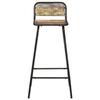 Chaises de bar - vidaXL - Lot de 4 - Bois de récupération - Acier enduit de poudre - 76 cm hauteur de siège